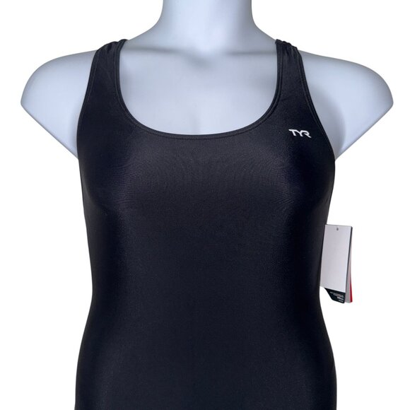 NWT TYR Durafast Elite Maxfit One Piece Swimsuit Womens 40 1X Plus Size Black - Picture 2 of 9